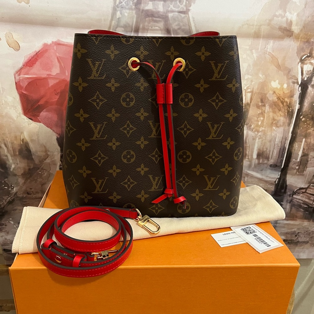 Louis Vuitton Poppy Monogram Canvas NéoNoé MM Bag NWT